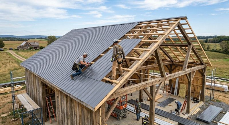 Barn Roof Installation in Sykesville, MD