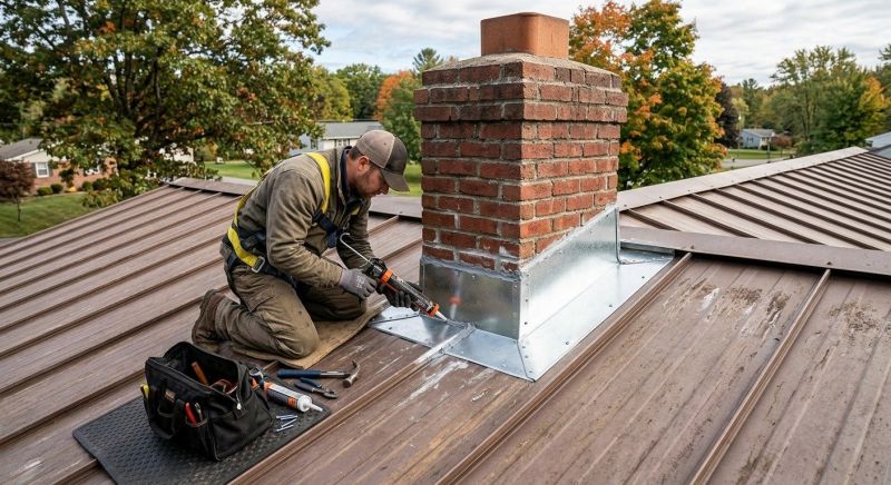 Metal Roof Flashing Repair in Sykesville, MD