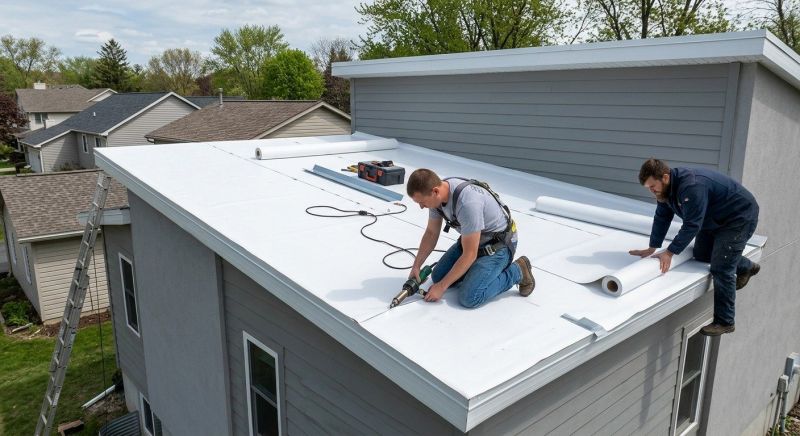 Single Ply Roof Installation in Highland, MD