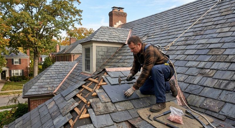 Slate Roof Repair in Woodbine, MD